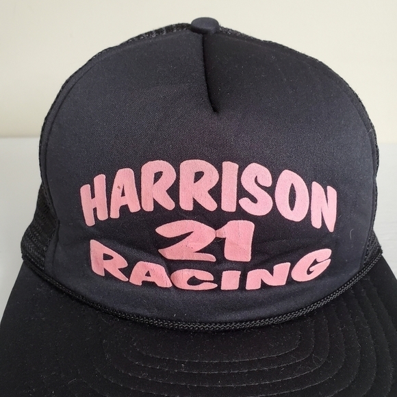 VINTAGE Harrison Racing 21 Black Hat - Picture 2 of 6